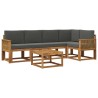 Ensemble de canapés d'extérieur 6 pcs Naturel et Anthracite 635935635935