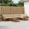 Ensemble de canapés d'extérieur 6 pcs Naturel et Beige 635937635937