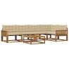 Ensemble de canapés d'extérieur 6 pcs Naturel et Beige 635937635937