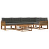 Ensemble de canapés d'extérieur 6 pcs Naturel et Anthracite 635938635938