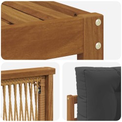 Ensemble de canapés d'extérieur 6 pcs Naturel et Anthracite 635938635938
