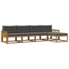 Ensemble de canapés d'extérieur 5 pcs Naturel et Anthracite 635942635942