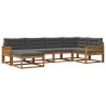 Ensemble de canapés d'extérieur 6 pcs Naturel et Anthracite 635946635946