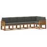 Ensemble de canapés d'extérieur 6 pcs Naturel et Anthracite 635948635948