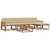 Ensemble de canapés d'extérieur 6 pcs Naturel et Beige 635949635949