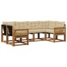 Ensemble de canapés d'extérieur 6 pcs Naturel et Beige 635950635950