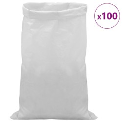 Sacs tissés 100 pcs Blanc 65 x 105 cm PP 635951635951
