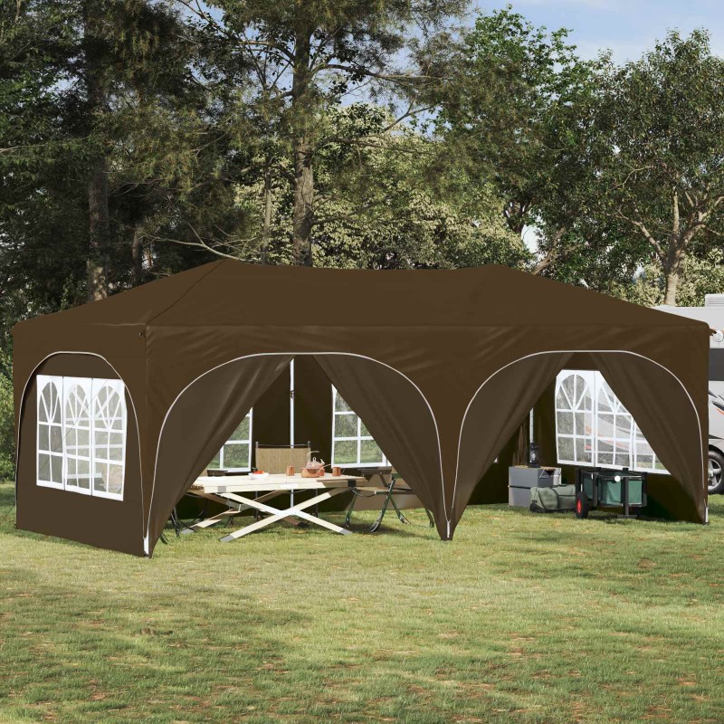 Tente de fête pop-up 575 x 288 x 245 cm Taupe Tissu Oxford 635952635952