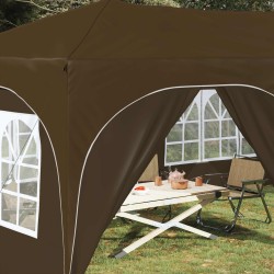 Tente de fête pop-up 575 x 288 x 245 cm Taupe Tissu Oxford 635952635952