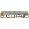 Ensemble de canapés d'extérieur 5 pcs Naturel et gris clair 635955635955