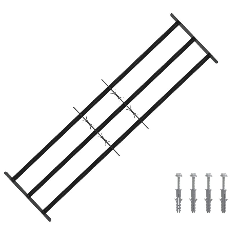 Grille de sécurité pour fenêtres avec 3 barres transversales 635957635957