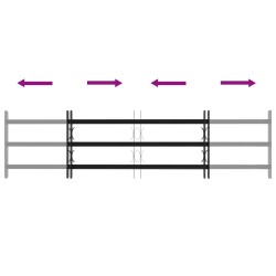 Grille de sécurité pour fenêtres avec 3 barres transversales 635957635957
