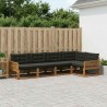 Ensemble de canapés d'extérieur 5 pcs Naturel et noir 635961635961