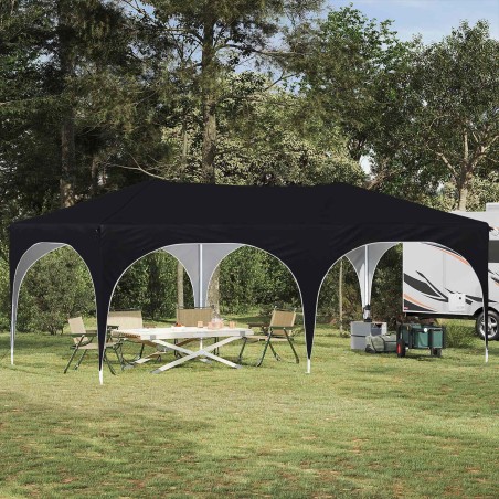 Tente de fête pop-up 575 x 288 x 245 cm Noir Tissu Oxford 635962635962