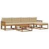Ensemble de canapés d'extérieur 6 pcs Naturel et Beige 635966635966