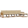 Ensemble de canapés d'extérieur 5 pcs Naturel et Beige 635977635977
