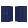 Mur de tente de fête 2 pcs Bleu 200 x 195 cm PE et acier 635981635981