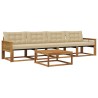 Ensemble de canapés d'extérieur 5 pcs Naturel et Beige 635987635987