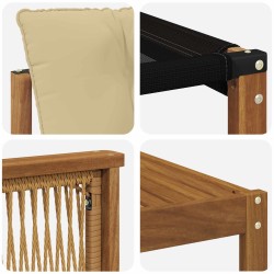 Ensemble de canapés d'extérieur 5 pcs Naturel et Beige 635987635987