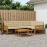 Ensemble de canapés d'extérieur 5 pcs Naturel et Beige 635988635988
