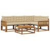 Ensemble de canapés d'extérieur 5 pcs Naturel et Beige 635988635988