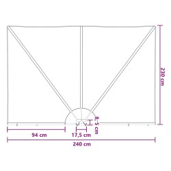 Écran de confidentialité pour balcon 240 x 160 cm Polyester 636000636000