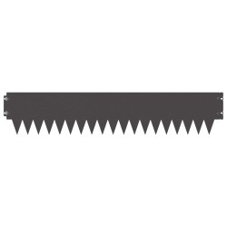 Bordure de Pelouse 30 pcs 103 x 20 cm métal Noir 636006636006