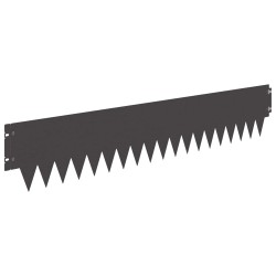 Bordure de Pelouse 30 pcs 103 x 20 cm métal Noir 636006636006