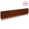 Bordure de Pelouse 10 pcs 103 x 25 cm Acier Rouillé 636012636012