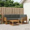 Ensemble de canapés d'extérieur 5 pcs Naturel et Anthracite 636013636013