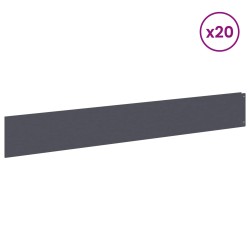 Bordure de Pelouse 20 pcs 100 x 15 cm Acier Anthracite 636014636014