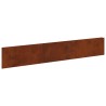 Bordure de Pelouse 20 pcs 100 x 18 cm Acier Rouillé 636016636016