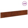 Bordure de Pelouse 20 pcs 100 x 18 cm Acier Rouillé 636016636016