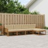 Ensemble de canapés d'extérieur 5 pcs Naturel et Beige 636027636027