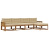 Ensemble de canapés d'extérieur 5 pcs Naturel et Beige 636027636027