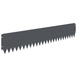 Bordure de Pelouse 10 pcs 103 x 20 cm Acier Anthracite 636028636028
