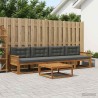 Ensemble de canapés d'extérieur 5 pcs Naturel et Anthracite 636030636030