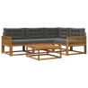 Ensemble de canapés d'extérieur 5 pcs Naturel et Anthracite 636031636031
