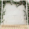 Banc Balançoire Acier 110,5 x 59 x 55 cm Blanc antique 636033636033
