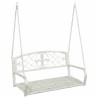 Banc Balançoire Acier 110,5 x 59 x 55 cm Blanc antique 636033636033