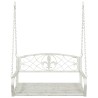 Banc Balançoire Acier 110,5 x 59 x 55 cm Blanc antique 636033636033