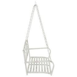 Banc Balançoire Acier 110,5 x 59 x 55 cm Blanc antique 636033636033