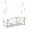 Banc Balançoire Acier 110,5 x 59 x 55 cm Blanc antique 636033636033
