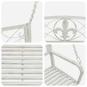 Banc Balançoire Acier 110,5 x 59 x 55 cm Blanc antique 636033636033