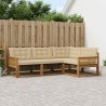Ensemble de canapés d'extérieur 4 pcs Naturel et Beige 636039636039