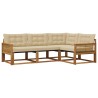 Ensemble de canapés d'extérieur 4 pcs Naturel et Beige 636039636039