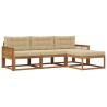 Ensemble de canapés d'extérieur 4 pcs Naturel et Beige 636045636045
