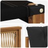 Ensemble de canapés d'extérieur 3 pcs Naturel et noir 636046636046