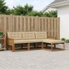 Ensemble de canapés d'extérieur 4 pcs Naturel et Beige 636048636048