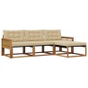 Ensemble de canapés d'extérieur 4 pcs Naturel et Beige 636048636048